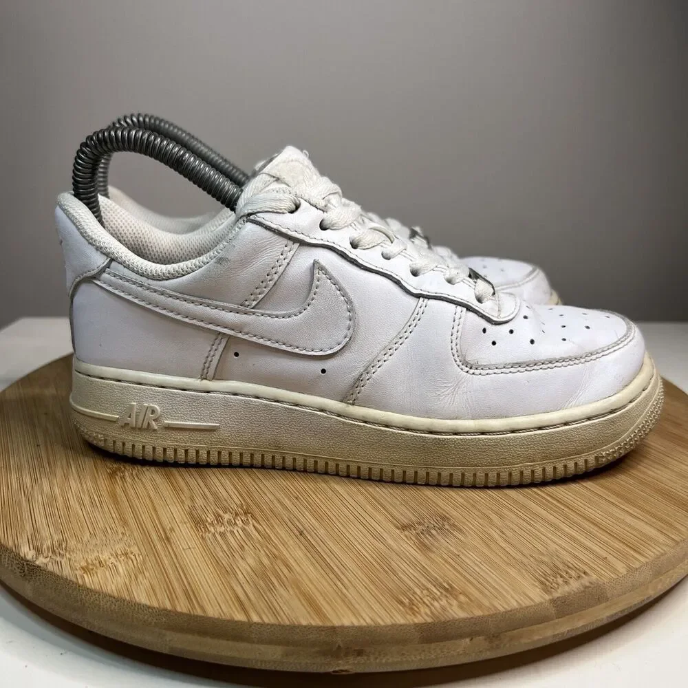Nike Air Force 1 Womens Size 5.5 Shoes Low '07 White Leather Sneakers 315115-112